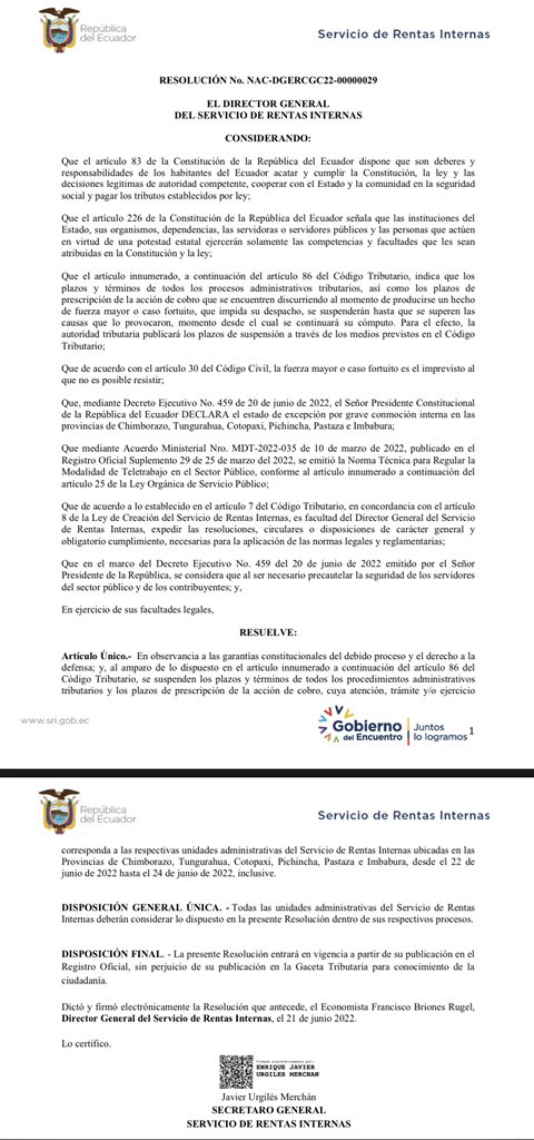Observatorio Tributario del Ecuador tweet media