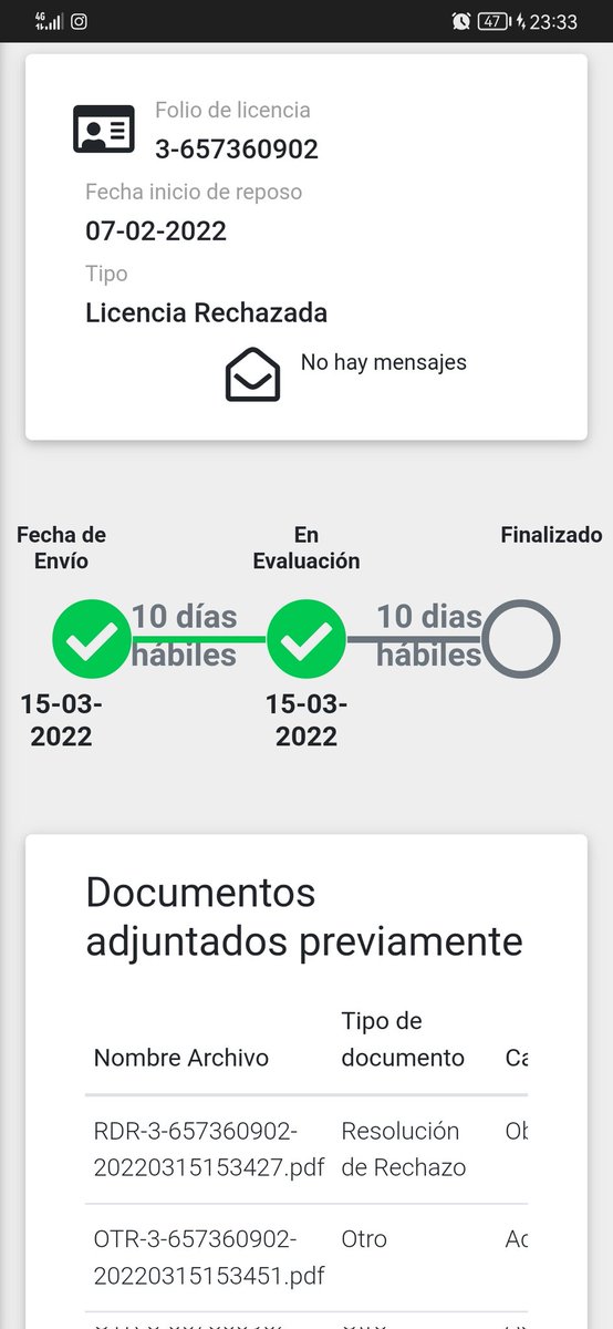 clobos4's tweet photo. @SuperDeSalud ingresé reclamo contra isapre por licencia rechazada el 15-03, según sistema son 20 días hábiles. A la fecha no ha pasado nada, ni siquiera puedo hacer reclamo en la @SUSESOChile xq necesitan la respuesta del reclamo. Ayuda!!!! https://t.co/bQzGnhbbQk