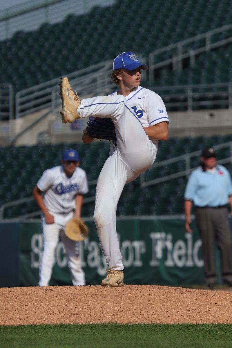 iahsbb's tweet image. Ogden pitcher Stellan Wagner in action vs Madrid in the third and final game of today’s triple-header at Principal Park 
📸 Sabina Clutter | TRHS
