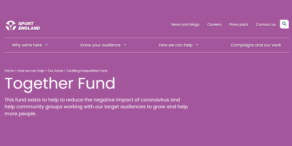 Delighted to have been awarded £125,000 of National Lottery funding frm <a href="/Sport_England/">Sport England</a> Together Fund to accelerate our community programmes outreach; helping ppl use the pwr of sport to create more inclusivity, support mental health &amp; community cohesion
➡️ bit.ly/3Oelje3