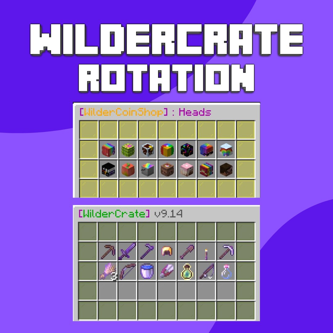 wilder_craft's tweet photo. Check out this weeks crate and head rotation! Come get yours spades, grapples, and rainbow heads! 🎉

WilderCrate Keys and WilderCoins are available in the https://t.co/6A68oH5Bck and the Vote Crate! https://t.co/s8q3a3revP