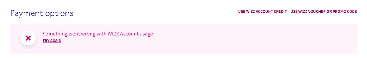 iachini's tweet photo. How come I cannot use my credit @wizzair ? I tried 4-5 times and always getting the same error message. https://t.co/nCohGJHifK