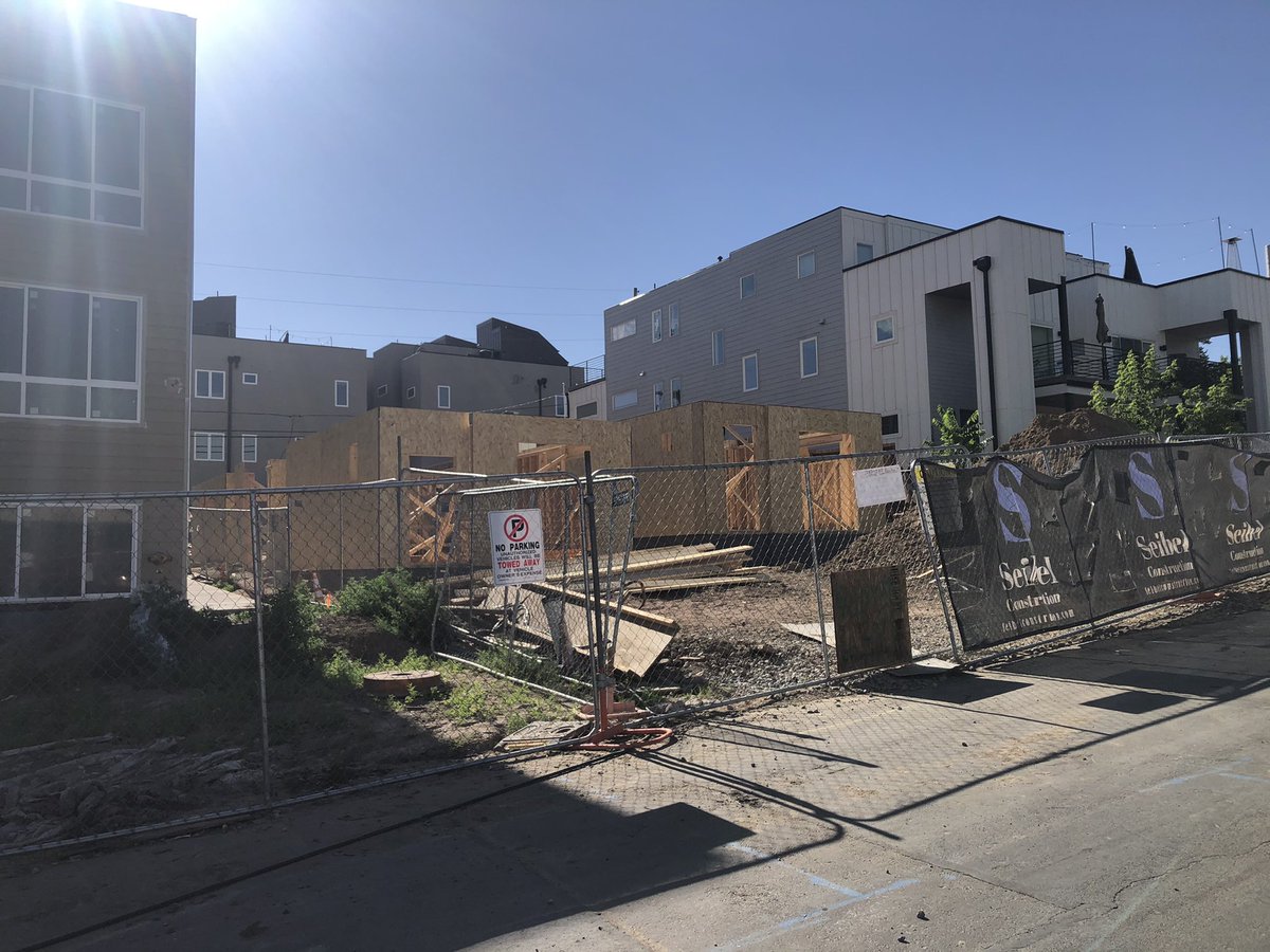 BuildUpDenver's tweet photo. Double duplexes going up, construction all up the hill #buildupDenver https://t.co/Xc3al6DnH0