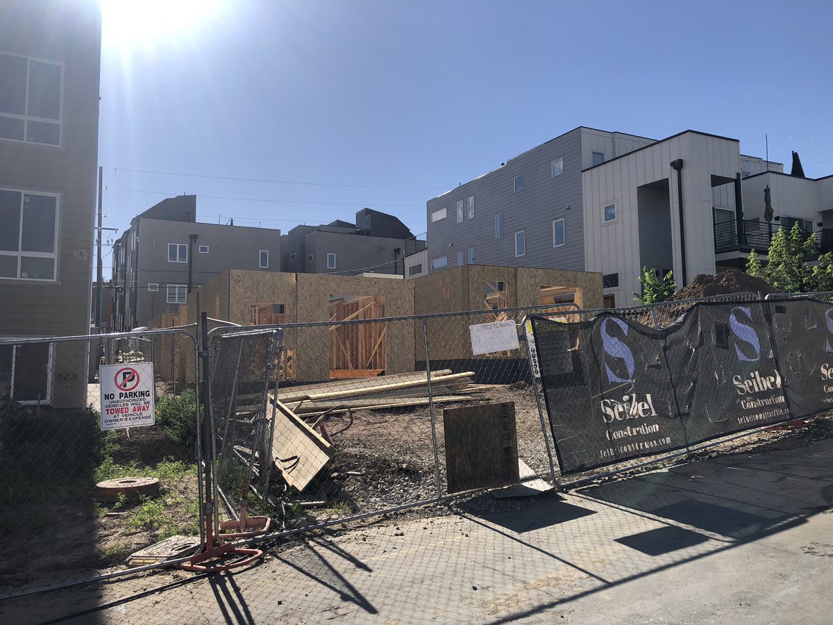 BuildUpDenver's tweet photo. Double duplexes going up, construction all up the hill #buildupDenver https://t.co/Xc3al6DnH0