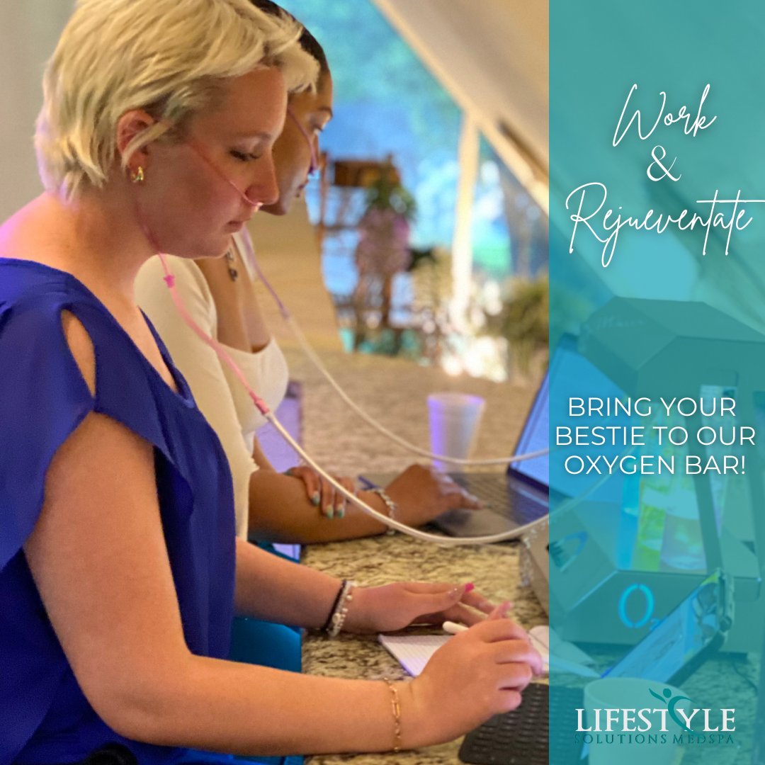 LSmedspa's tweet photo. Have you tried our oxygen bar yet? 💨⁠ Have membership with us? Well, it's free!⁠
⁠
Stop by the oxygen bar before or after your next session to rejuvenate and refresh yourself! ⁠
⁠
#medspa #oxygen #oxygenbar #ocala https://t.co/ibAMOcCHk1