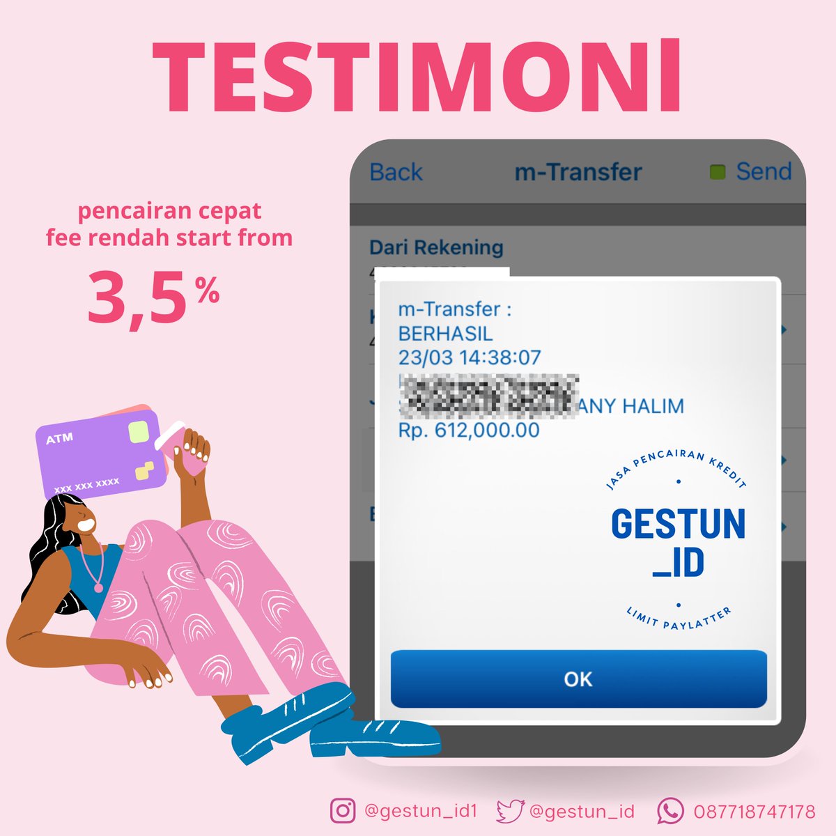 gestun_id's tweet photo. Testimoni by 
@gestun_id
 
#zonaba #zonaBU #zonauang️ #paylatter #kredivo #testimoni #kredit #gestun #bagestun https://t.co/qyoiidXAd0
