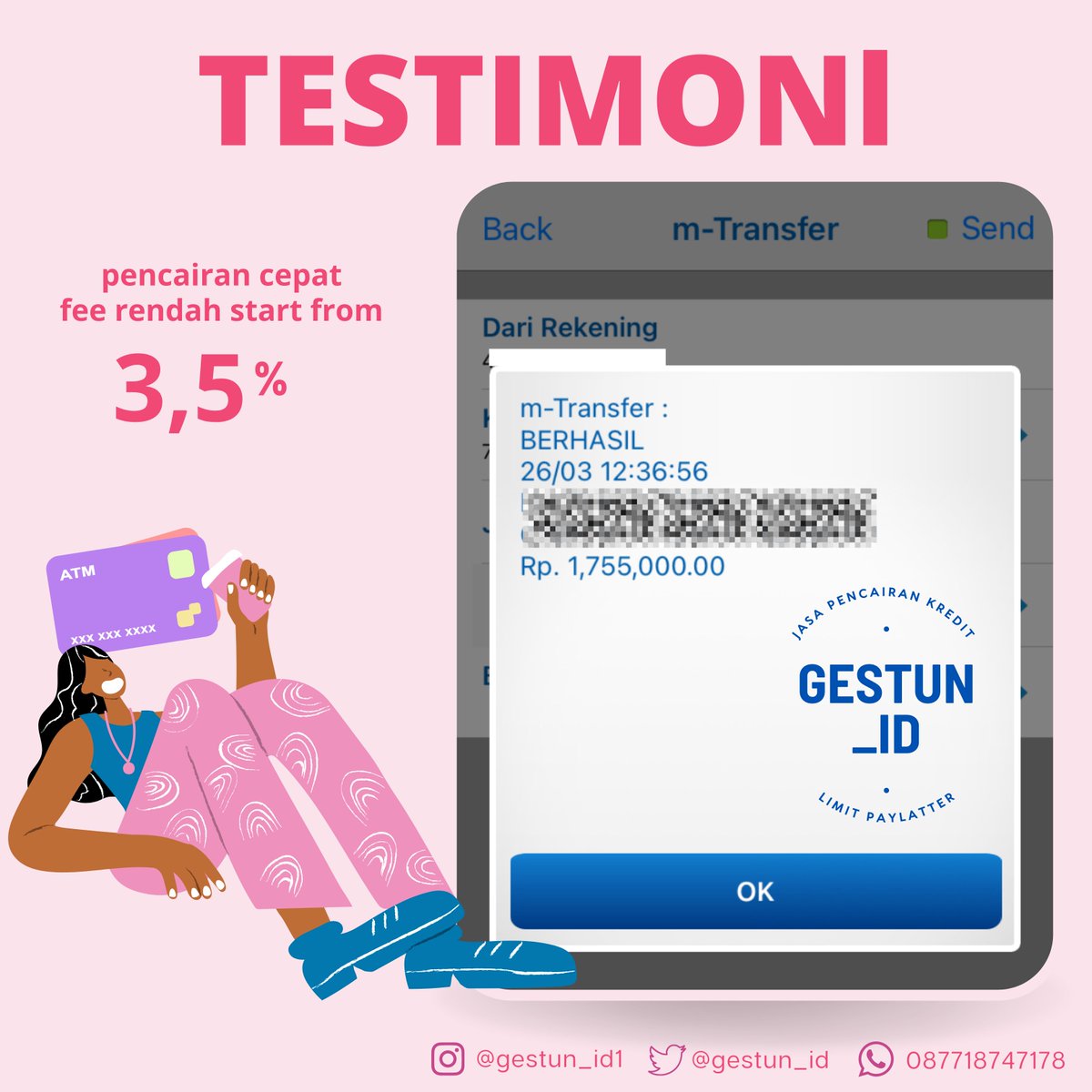 gestun_id's tweet photo. Testimoni by 
@gestun_id
 
#zonaba #zonaBU #zonauang️ #paylatter #kredivo #testimoni #kredit #gestun #bagestun https://t.co/JKD9l0S6Db