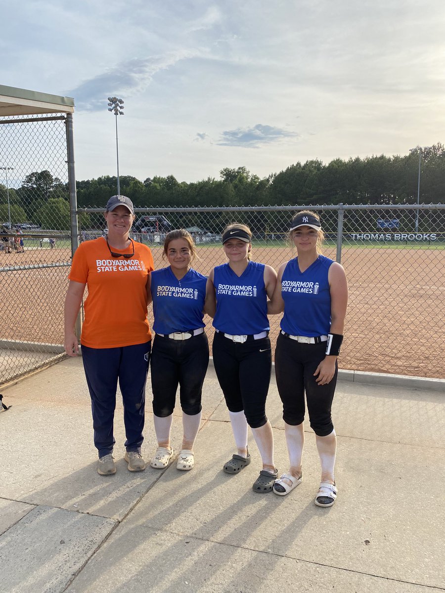 ScorpSoftball's tweet photo. North Brunswick Softball is repping well at the BodyArmor State Games! Jelene Avila, Gracie Christianson, and Haven Wittkofsky playing great with Coach King as part of the coaching staff. Haven hit a bomb her first at bat today! https://t.co/VlcBVbIdQO