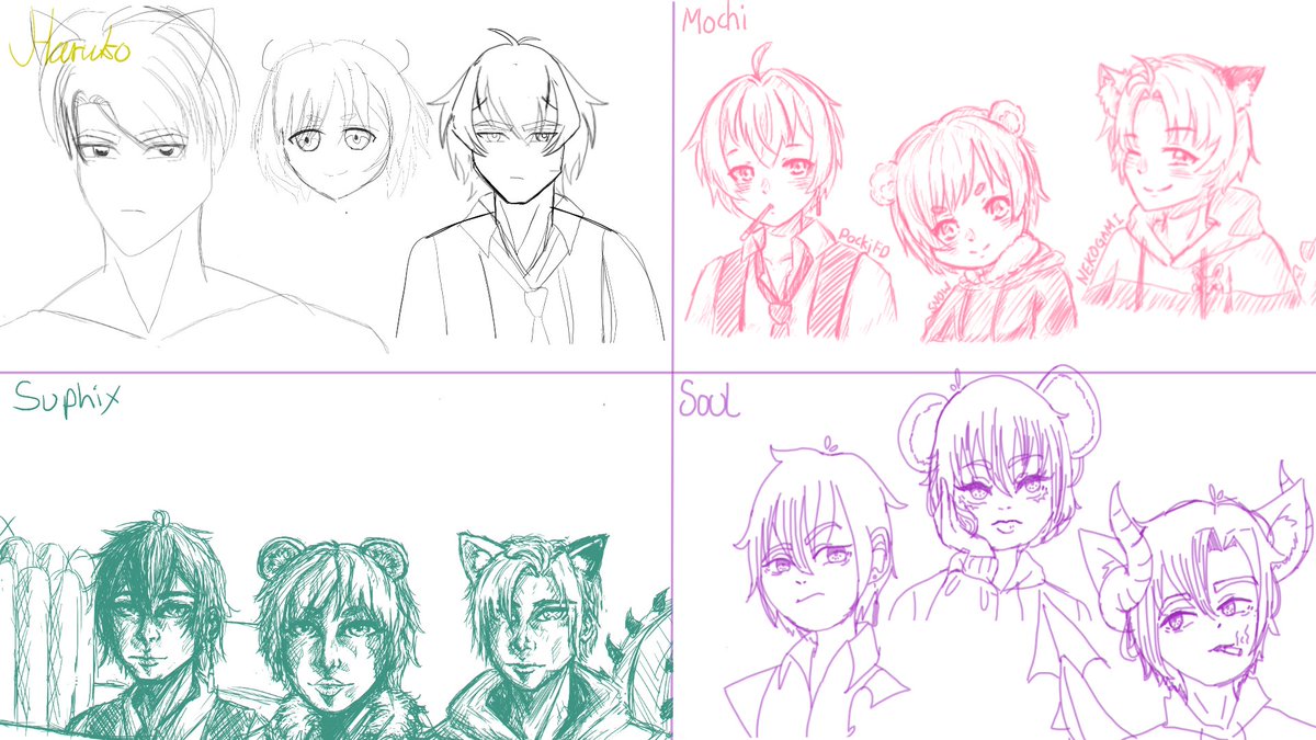 soulsenpie's tweet photo. Thank you all for joining me and all the lovely raids and follows! Pal members did a draw together and drew @PockiFD @PolarBearChic42 @Nekogami24VT and I worked out my chibi models we now have onies!!
#vtuber #vtuberen #VtubersUprising #projectalterlive #pal #palpurple https://t.co/9BQ65VcOWW