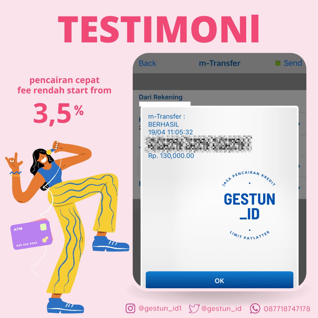 gestun_id's tweet photo. Testimoni by 
@gestun_id
 
yuk yang mau cairin limit paylatter/ kreditnya bisa tap link dibawah ya 😊
https://t.co/YVxpUPiW49

#zonauang️ #paylatter #kredit #gestun #zonaBU #zonaba #zonauang #paidpromote #gestunsemarang #gestunjakarta #gestunkilat #gestunspaylatter https://t.co/ItDx4N5943