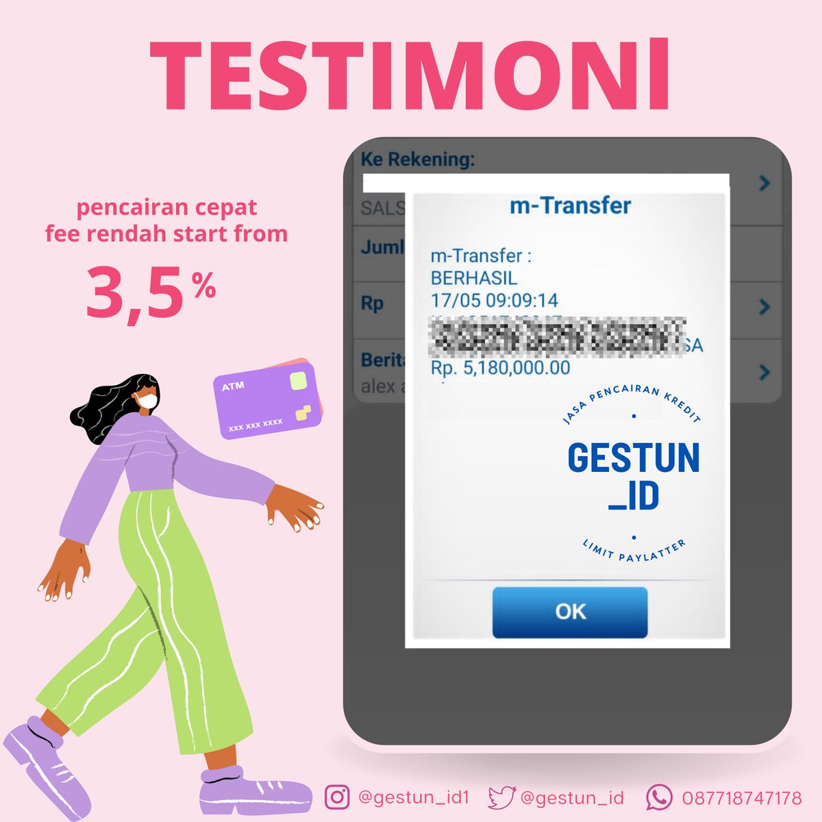 gestun_id's tweet photo. Testimoni by @gestun_id 💸
 
yuk yang mau cairin limit paylatter/ kreditnya bisa tap link dibawah ya 😊
https://t.co/YVxpUPiW49

#zonauang️ #paylatter #kredit #gestun #zonaBU #zonaba #zonauang #paidpromote #gestunsemarang #gestunjakarta #gestunkilat #gestunspaylatter https://t.co/wsKGeqZYvm