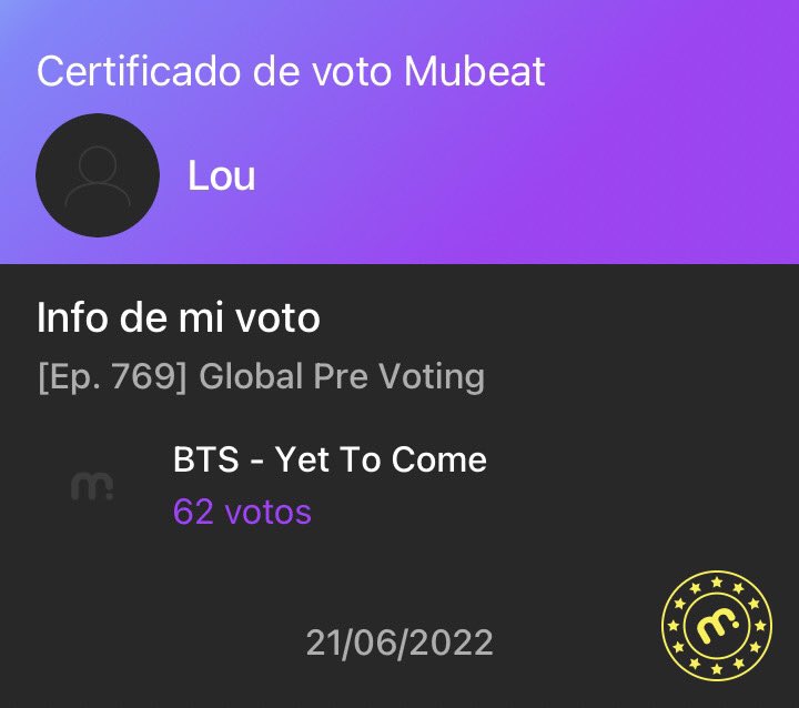 jmpurplee's tweet photo. @sugadboy ya listo! 
I vote for #MTVLAKPOPBTS at this year's #PremiosMTVMIAW (@BTS_twt) https://t.co/E1XA5b0UM4