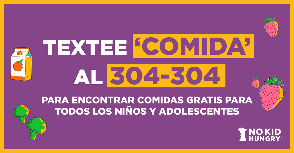 SFUSDSchoolFood's tweet photo. Looking for food for youth this Summer?
🍓🥦🍓🥦🍓🥦

🤳 Text the word "Food" or "Comida" to the number 304-304 to get a list of locations serving meals near you.
Meals are available for youth 18 &amp; younger. https://t.co/CC4iPk2VJB