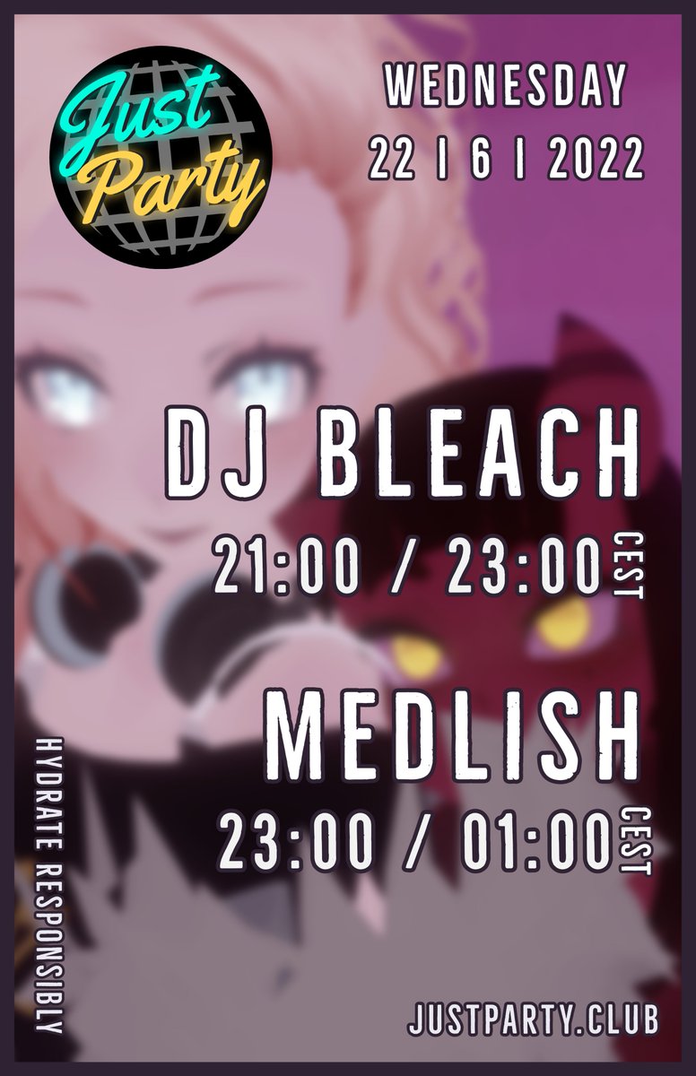 JustParty (@JustPartyClubVR) on Twitter photo 2022-06-21 23:52:02 This Wednesday! @bleach1879 @medlish I hope you got your dancing shoes ready! This Wednesday! @bleach1879 @medlish I hope you got your dancing shoes ready!