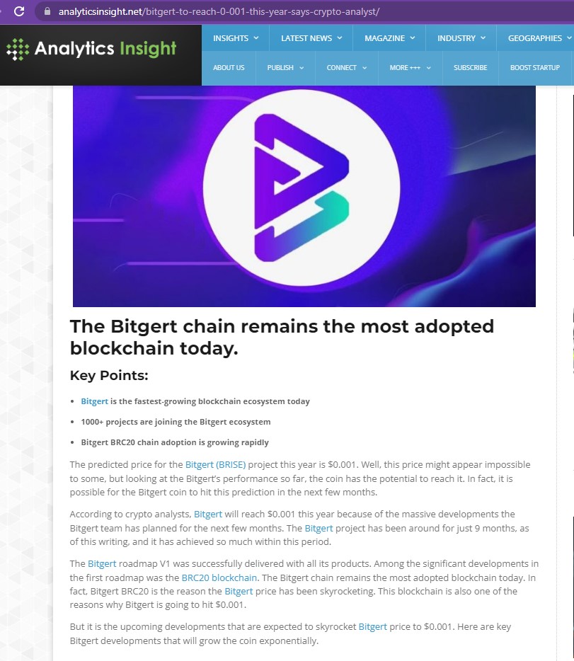 PE_CoachWhite's tweet photo. Does anyone have evidence that Bitgert (BRISE) is a crypto scam?  Is Centcex a crypto scam?  Analytics Insight -  https://t.co/SODvQ01Uhx is promoting both projects heavily.  @isthiscoinascam is attempting to help investors w/ scams.... but be sure to always do your own research. https://t.co/7trAkdPfwk