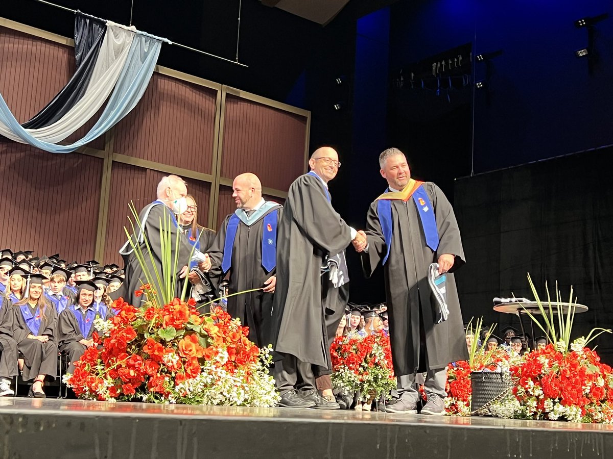nottenloretta's tweet photo. The @St_Marys_Kitch graduation is underway. Inspirational words from Principal Wehrle, recognition for retiring staff and of community awards where students of various distinctions were celebrated for their accomplishments @WCDSBNewswire #SentToBuild https://t.co/DjoMNmp0tv