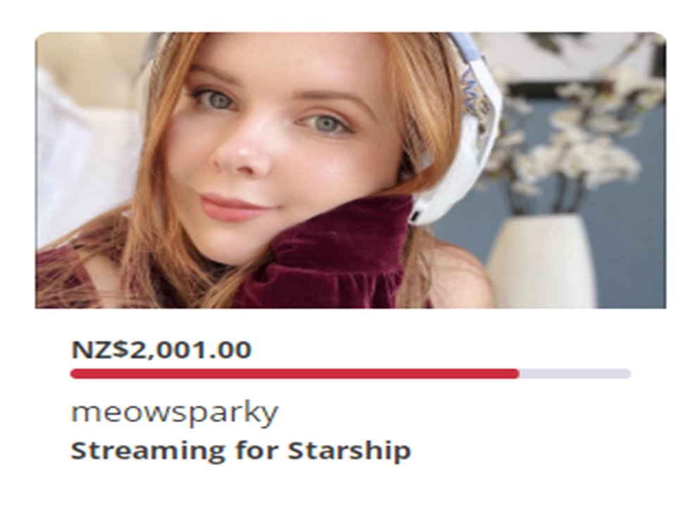 Starship Foundation (@starshipfdn) on Twitter photo A massive thank you to <a href="/MeowSparky/">Ally ♡︎𝐌𝐞𝐨𝐰𝐒𝐩𝐚𝐫𝐤𝐲♡︎ 🏁</a> , one of our amazing Streaming for Starship ambassadors for raising $2,000 for Starship yesterday! Donations can be made to her page here: tiltify.com/@meowsparky/st… A massive thank you to <a href="/MeowSparky/">Ally ♡︎𝐌𝐞𝐨𝐰𝐒𝐩𝐚𝐫𝐤𝐲♡︎ 🏁</a> , one of our amazing Streaming for Starship ambassadors for raising $2,000 for Starship yesterday! Donations can be made to her page here: tiltify.com/@meowsparky/st…