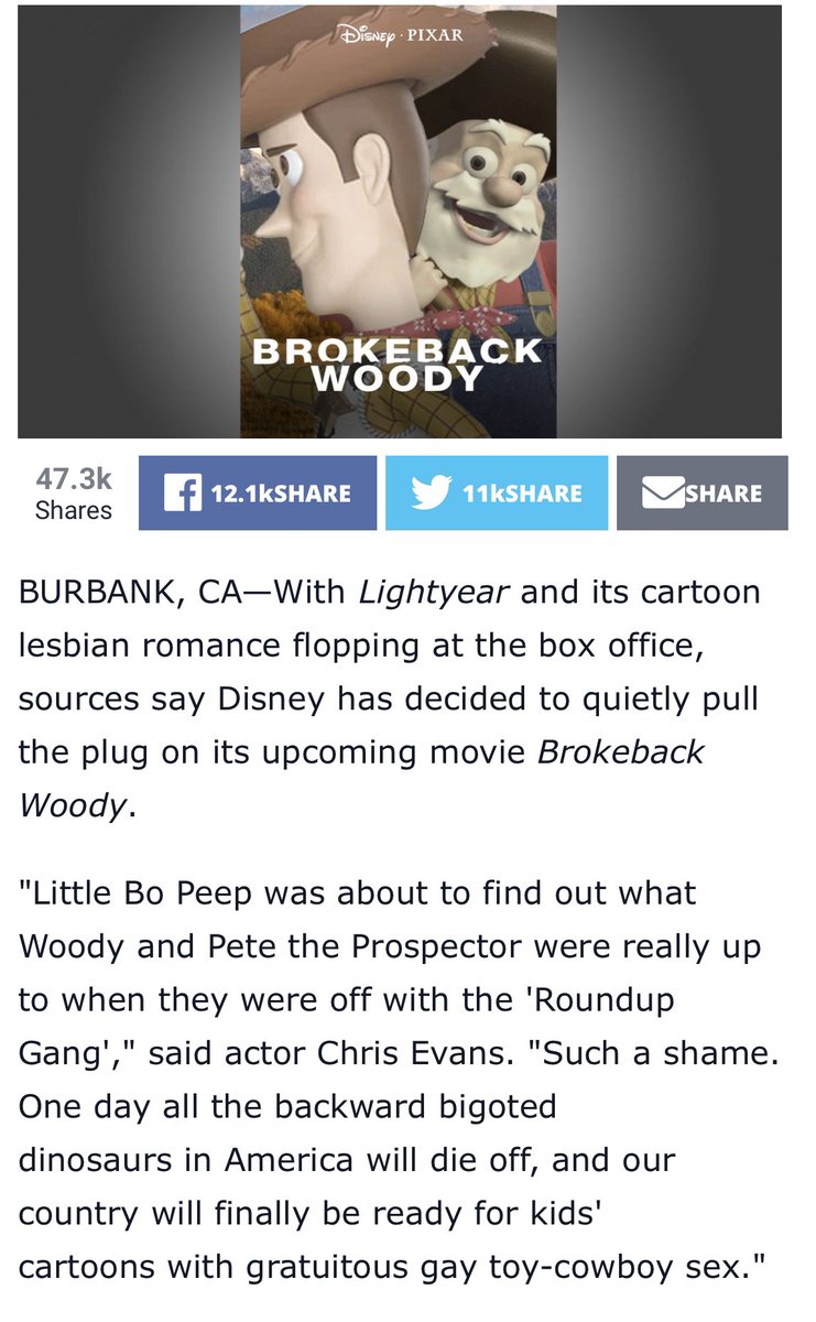 GADTheRose's tweet image. After ‘Lightyear’ Bombs, Disney Quietly Cancels Their Upcoming Movie ‘Brokeback Woody’ #Brokeback Woody only in theaters @AMCTheatres #atAMC DANG man this would have been a banger #NoDoubt would have gotten those 🩳 Seller💩 out of the $AMC &amp;amp; #LMNOP play