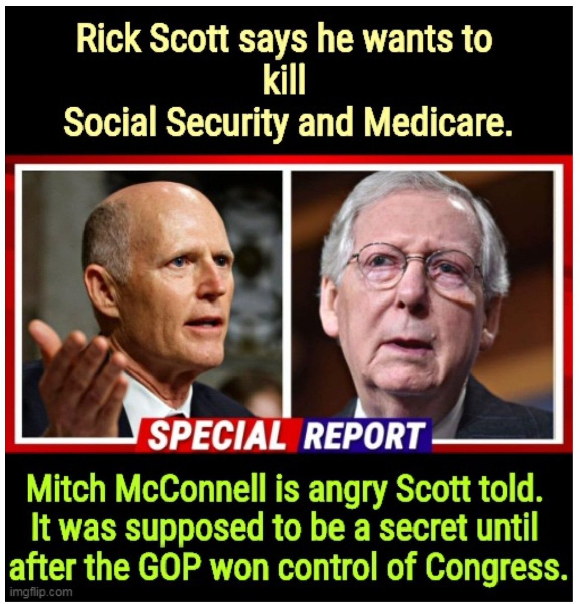 pattykvilla's tweet photo. @NoLieWithBTC #RickScottIsSpoiled and planning taking your Social Security and Medicare

#VoteThemOut #VoteScottOut #VoteOutGOP

#VoteBlueOrWeAreScrewed #VoteBlue2022🗳🌊💙🇺🇸 https://t.co/RxWTshGAWc
