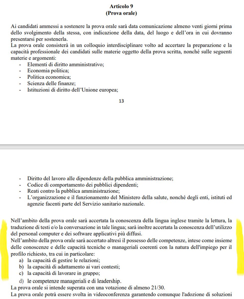 Come si può attribuire un voto da 0 a 30/30 ad un colloquio psicologico? Così col DL 36/22 anche il più preparato può essere discrezionalmente buttato fuori #BandoMinisteroSalute #ugualiallapartenza <a href="/robersperanza/">Roberto Speranza</a> <a href="/renatobrunetta/">Renato Brunetta</a> <a href="/mantolalla/">Maria Laura Mantovani ⭐️⭐️⭐️⭐️⭐️</a> <a href="/EnricoLetta/">Enrico Letta</a> <a href="/SenatoriPD/">Senatori Pd</a> <a href="/M5S_Senato/">M5S Senato</a>