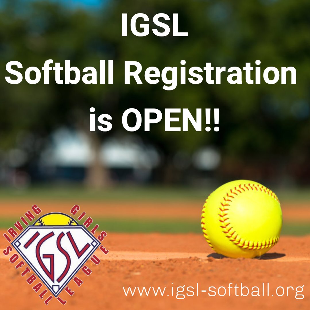 IGSLinfo's tweet photo. Fall Registration is now open for Blastball, 6U Tball, 8U Coach Assist, 10U, 12U and 14/16U. Early Bird good thru 7/17/20. Season starts first week in September.  Sign up at https://t.co/aXP440eAbv.

#IGSL #Softball #GirlsSoftball #FastPitch #IrvingTX #SouthwestPark #SpringSeason https://t.co/GVuGZBF7bm