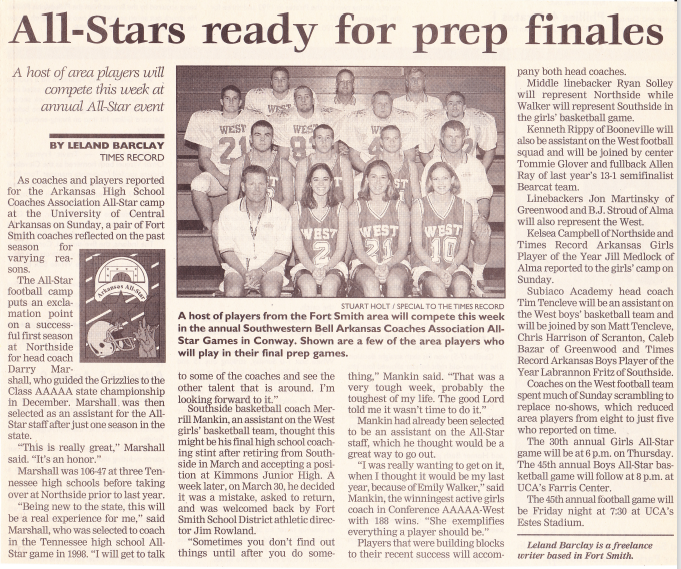 rocketman_824's tweet photo. PREP: All-Star Week flashback. No mention of All-Star week would be complete without featuring our beloved Coach Merrill Mankin, who recently passed away. Truly an All-Time All-Star. This was from the 2000 game.
@FSSouthside @NLBbasketball 
#PrepRally https://t.co/eIj9RsLzio