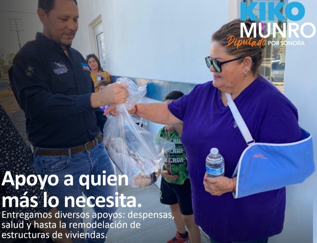 KikoMunro's tweet photo. Estamos trabajando continuamente con las familias de los municipios, y haciendo lo posible por apoyarlos en estos tiempos difíciles en donde tenemos el compromiso y la voluntad de ser solidarios.

#DiputadoPorSonora https://t.co/O4PtHnJa4X