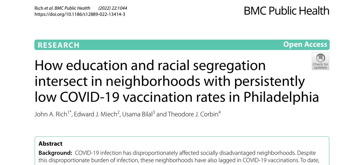 Read our latest #research using Coincidence Analysis #CNA to understand inequities in COVID-19 vaccinations, published in BMC Public Health [<a href="/BioMedCentral/">BMC</a>]