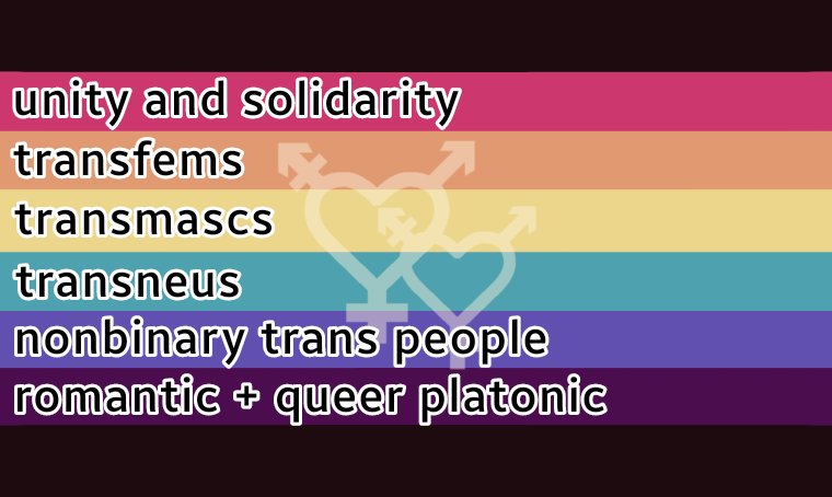 TOGACATZ_'s tweet photo. Introducing my T4T (trans4trans) flag! Completely inclusive of any and all trans people and trans relationships, romantic, platonic, or queer platonic!
💗🏳️‍⚧️💗🏳️‍⚧️💗🏳️‍⚧️ https://t.co/dvOUlP5rkJ