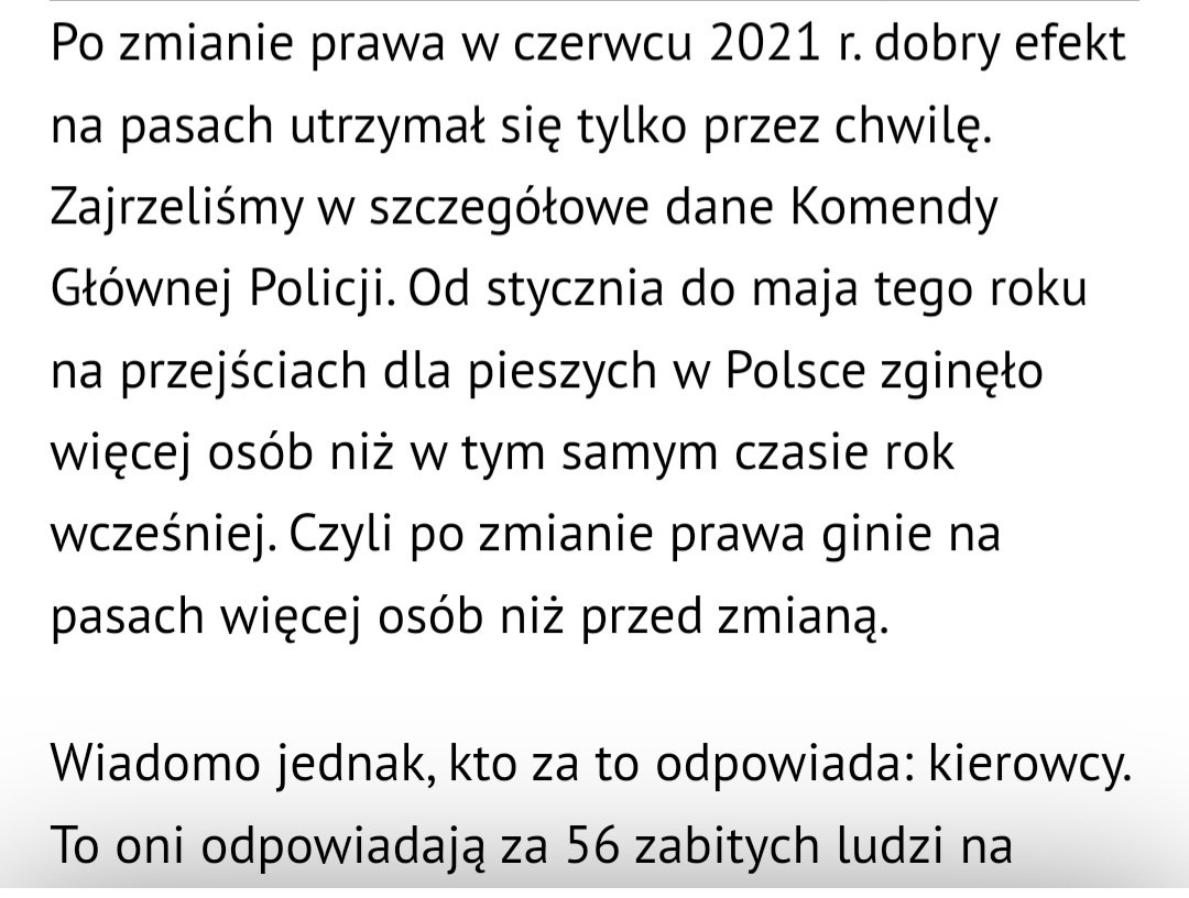 szczczarnik's tweet photo. W skrócie:
- ani jeden pieszy "nie wtargnął" na jezdnię (yhm)
- po zmianie prawa ginie więcej osób na pasach (niemożliwe!)
Czyli to co sugerowano: zginie więcej osób, odpowiedzialność spadnie na kierowców
Pal licho ze zmarlymi, najważniejsze, że to wina kierowców!
#brd24 #zboral https://t.co/mjy5zoKOvQ