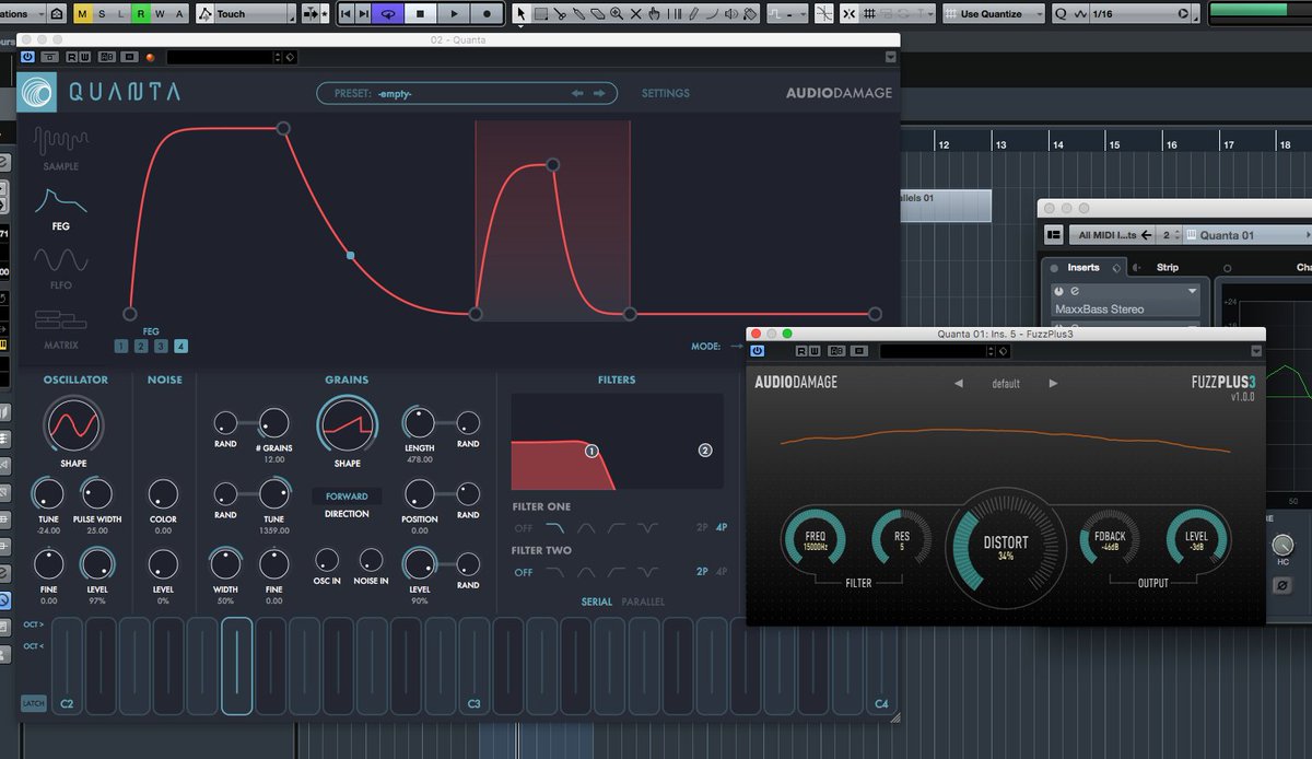 WaqoJaqo's tweet image. Nothing like scoring a #HauntedHouse with this pair @audiodamage #Quanta #FuzzPlus3 #Halloween2022