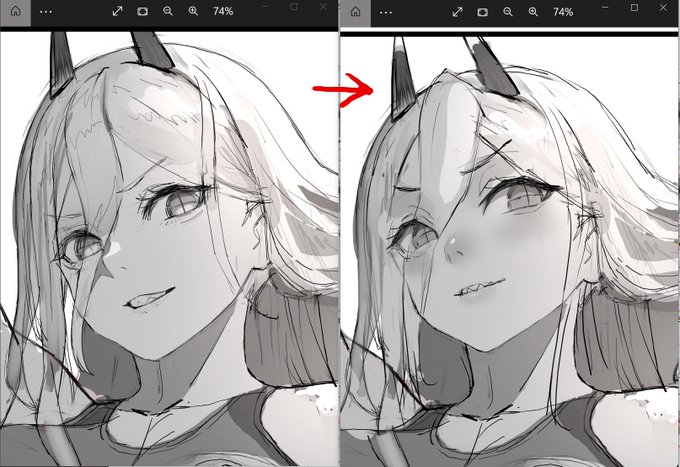 顔を修正してた 