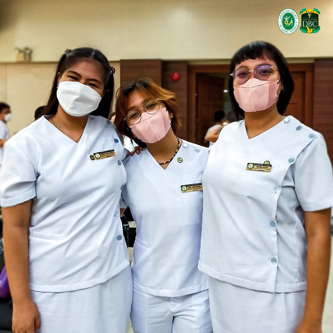 FEUDBC's tweet photo. LOOK: The FEU Drum and Bugle Corps (DBC) President and lyrist Mary Grace Tuliao, and baritone players Alex Briones and Trishia Vidal attended the FEU Psychology Society's first-ever Pinning and Candle Lighting Ceremony held at the FEU Mini Auditorium, June 21. https://t.co/VrftAzE2ru