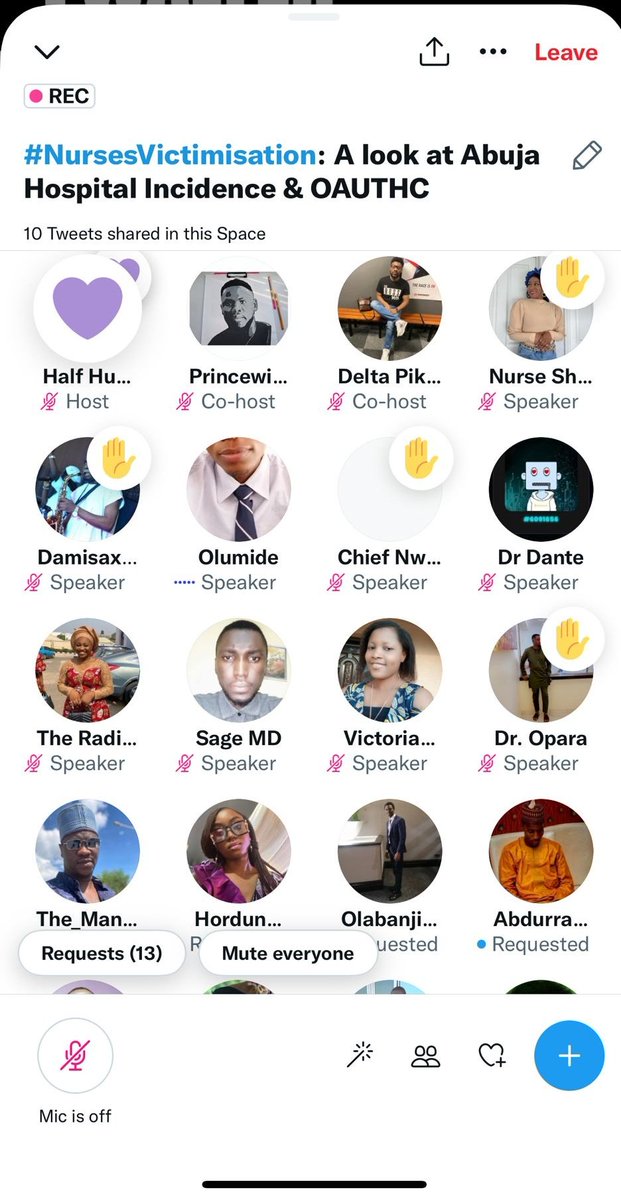 aghedoprincewi4's tweet photo. With over 6500+ listeners, we trended #NursesVictimisation on #Twitter tonight.

We shall continue to use social media as a communication tool to drive advocacy that will lead to the upliftment in status and profile of #Nursing profession in #Nigeria and across the globe 🌎 https://t.co/AStlZ4UCIg