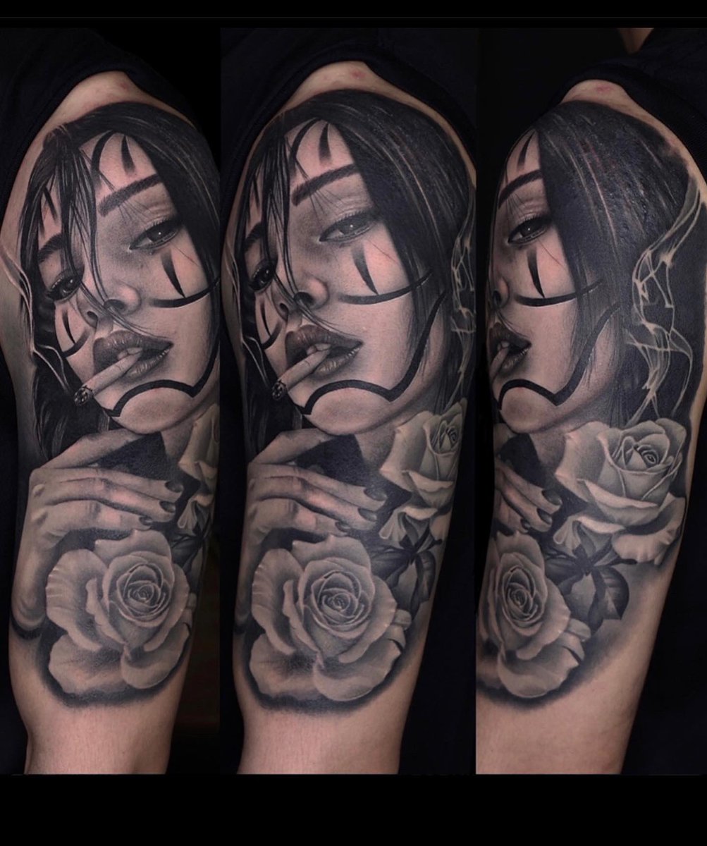 BentenTattoo's tweet photo. 🤡🤡🤡

#benten  #tattoo #tattoos #chicanotattoo #miyazaki #tokyo #弁天 #刺青 #タトゥー  #宮崎 #東京 https://t.co/f0qumexbuO