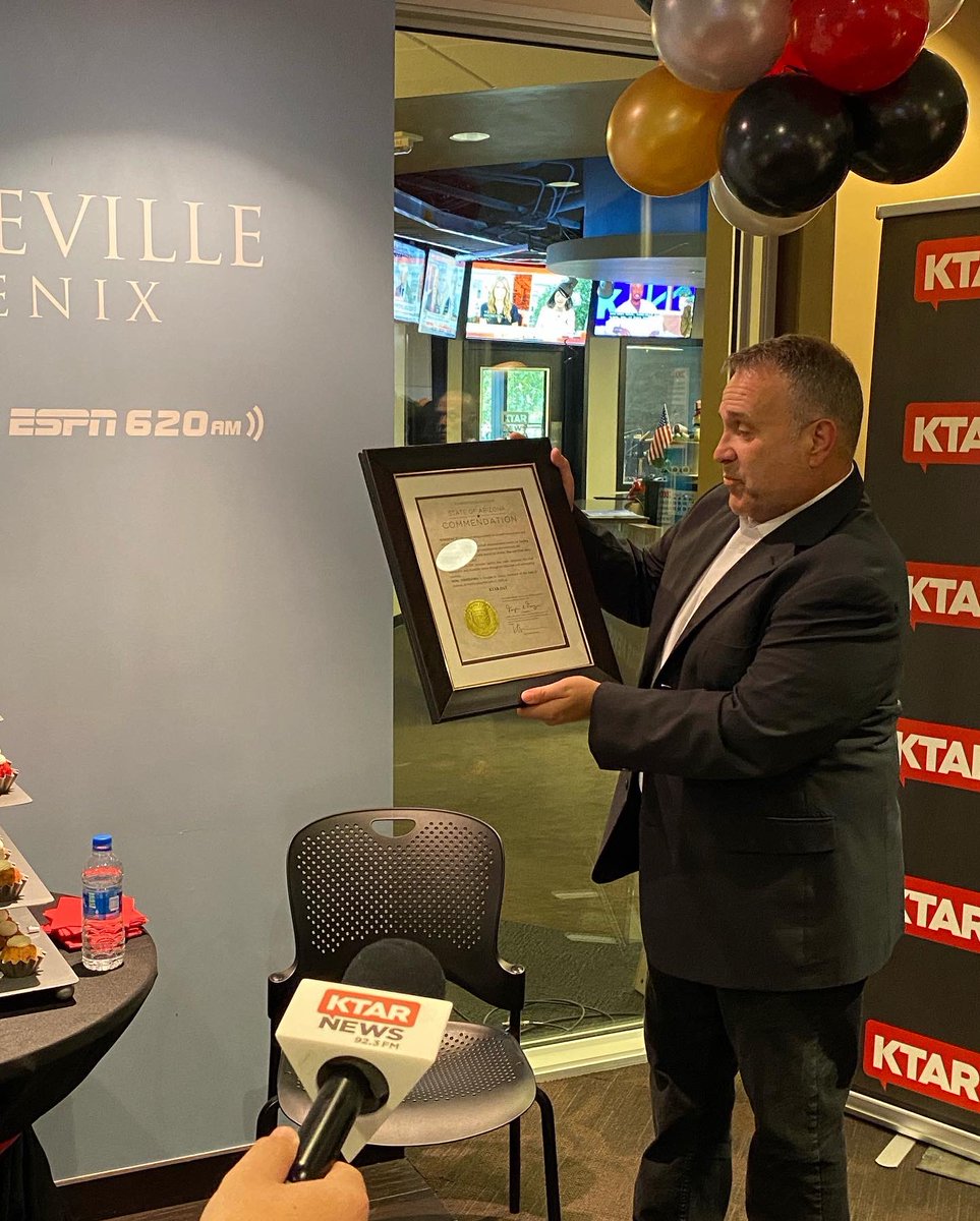 Another radio station where I have worked has turned 100 years old! KTAR has been on the airwaves through Phoenix since June 21, 1922! Today, I stood with dozens of great colleagues to celebrate.

KTAR is still a news leader in AZ the U.S. Here’s to another century!