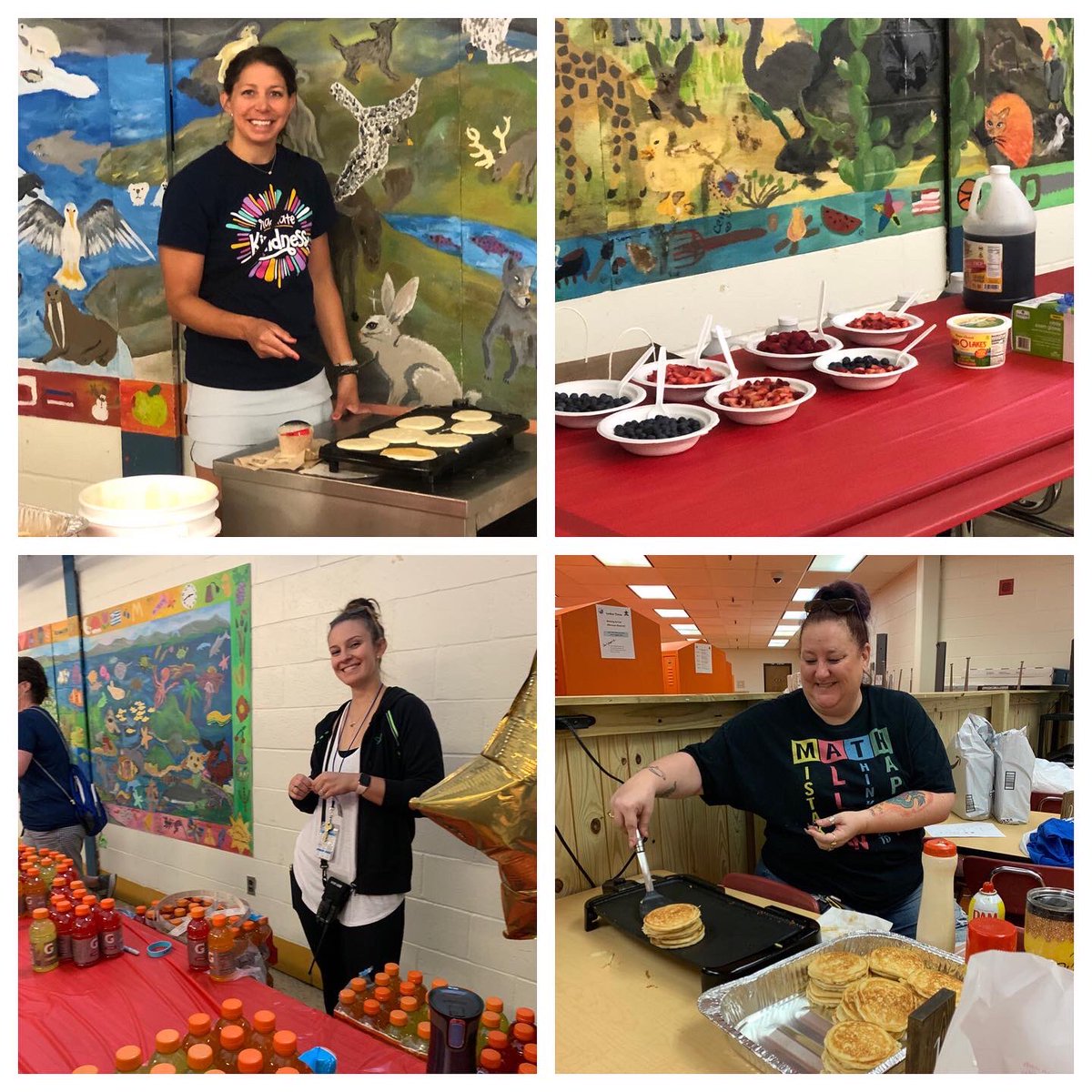 OMMNAACPS's tweet photo. Celebrating our #AACPSAwesome 8th grade students with a day of fun!  Pancake breakfast, inflatables, outdoor games, yearbook signing, sno-cones and more…. #OMMNPRIDE https://t.co/oRGZn8hqgR