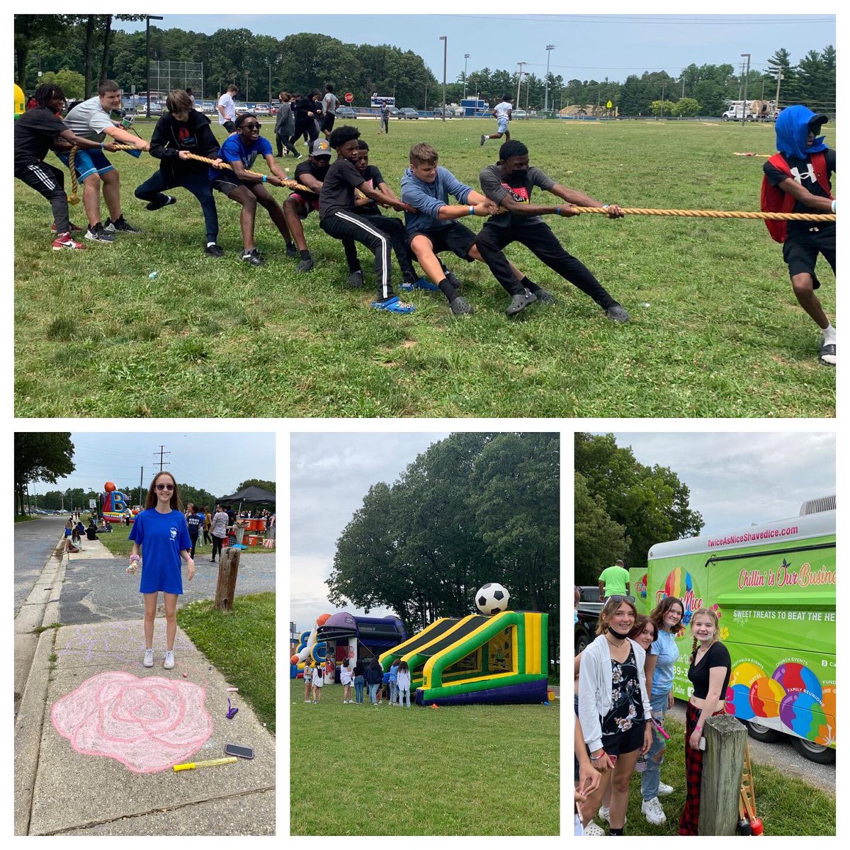 OMMNAACPS's tweet photo. Celebrating our #AACPSAwesome 8th grade students with a day of fun!  Pancake breakfast, inflatables, outdoor games, yearbook signing, sno-cones and more…. #OMMNPRIDE https://t.co/oRGZn8hqgR