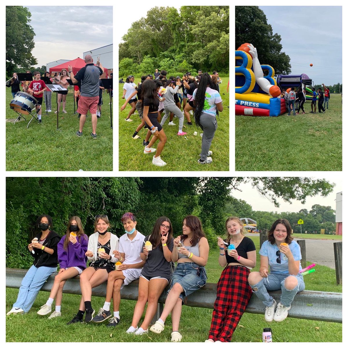 OMMNAACPS's tweet photo. Celebrating our #AACPSAwesome 8th grade students with a day of fun!  Pancake breakfast, inflatables, outdoor games, yearbook signing, sno-cones and more…. #OMMNPRIDE https://t.co/oRGZn8hqgR