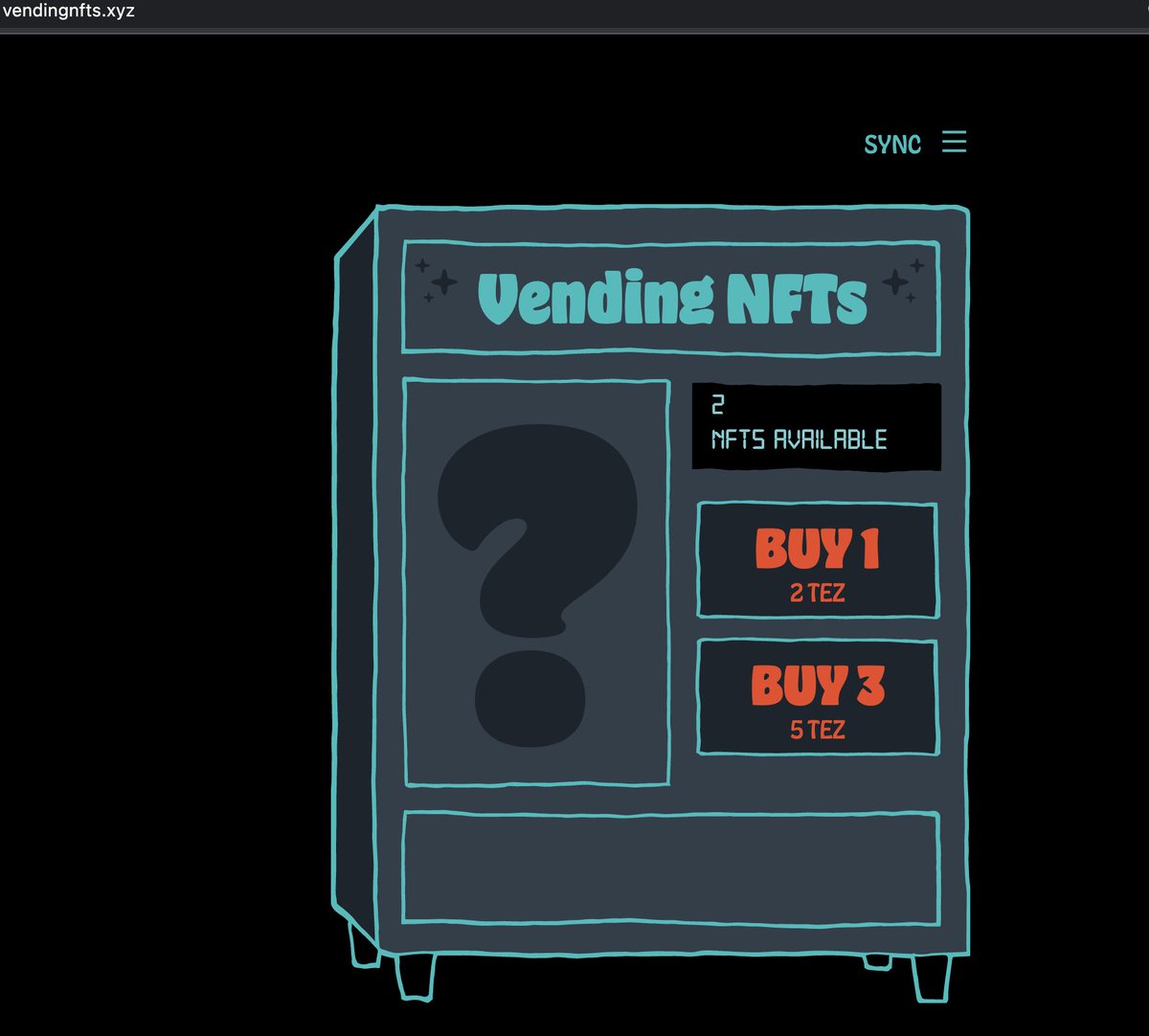 Vendingnfts ⌐◨-◨ (@tezvendsmachine) on Twitter photo 🎇 THE VENDING MACHINE IS ON MAINNET NOW!🎇
You can now go to vendingnfts.xyz where our #tezos dapp is hosting the Art Vending Machine! Currently you can use the donate UI from the menu to send art directly to the contract, vending is not enabled YET. Read more below! 👇 🎇 THE VENDING MACHINE IS ON MAINNET NOW!🎇
You can now go to vendingnfts.xyz where our #tezos dapp is hosting the Art Vending Machine! Currently you can use the donate UI from the menu to send art directly to the contract, vending is not enabled YET. Read more below! 👇