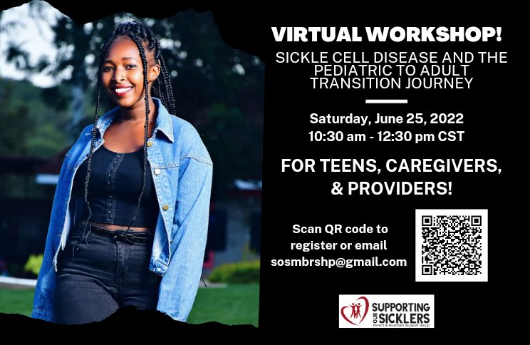 S.O.S. Parent/Guardian (@sos_sicklecell) on Twitter photo Happening this Saturday! Remember to register! <a href="/SickleCellMTF/">SickleCellTexas</a> <a href="/sicklecelldoc/">Amber M Yates, MD</a> <a href="/ConquerSCD/">Sickle Cell Disease Coalition</a> #SickleCell #sicklecelldisease Happening this Saturday! Remember to register! <a href="/SickleCellMTF/">SickleCellTexas</a> <a href="/sicklecelldoc/">Amber M Yates, MD</a> <a href="/ConquerSCD/">Sickle Cell Disease Coalition</a> #SickleCell #sicklecelldisease