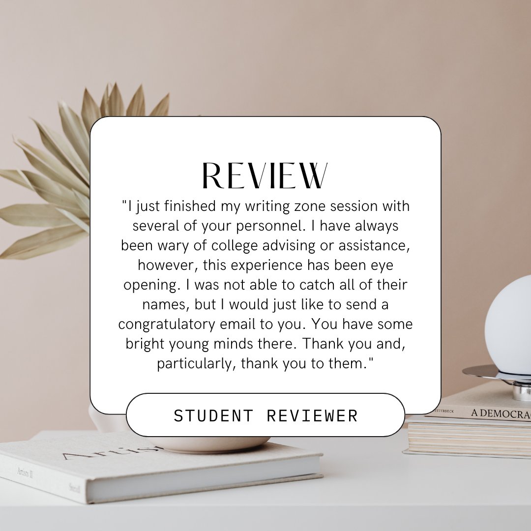 We always love to hear from students and staff that have worked with us! 

Here is what one of our students had to say after their appointment.