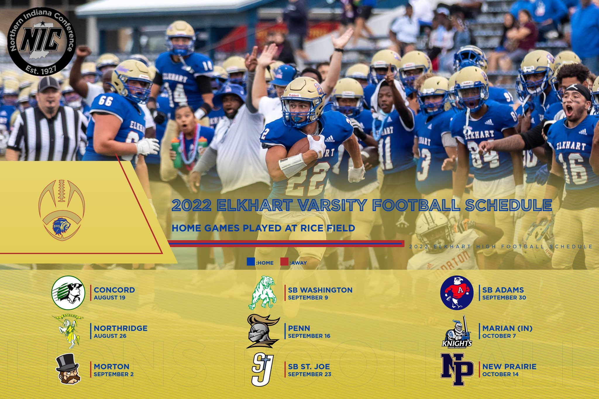 Elkhart High School Football on Twitter "2022 Varsity Football