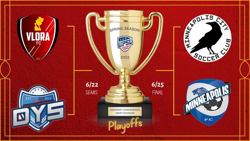 VloraFc's tweet photo. It’s playoffs time ☝🏻

Semi final 

Wednesday June 22nd 

🆚 Dakota Youngstars 
⏰ 7:00PM 
🏟Bob Pates Stadium Burnsville 
📺 Eleven Sports 
🎫 $10

It’s due or die and the winner plays the division finals on Sunday June 26th to go to Nationals. 

#forzavlora🔴⚫️ https://t.co/JcgzJFZoSH