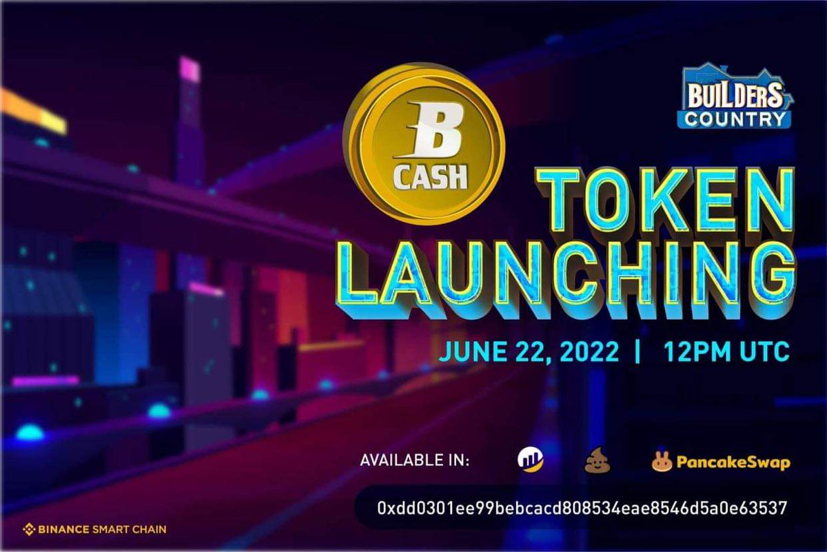 Builders Country Token Public Sale Announcement.

CONTRACT ADDRESS: 0xdd0301ee99bebcacd808534eae8546d5a0e63537

JOIN AIRDROP HERE👇
t.me/BcashAirdropBo…

REGISTER HERE AND GET FREE LIMITED VISA ACCOUNT👇
builderscountry.com/construct/root…

WEBSITE: builderscountry.com/homepage/