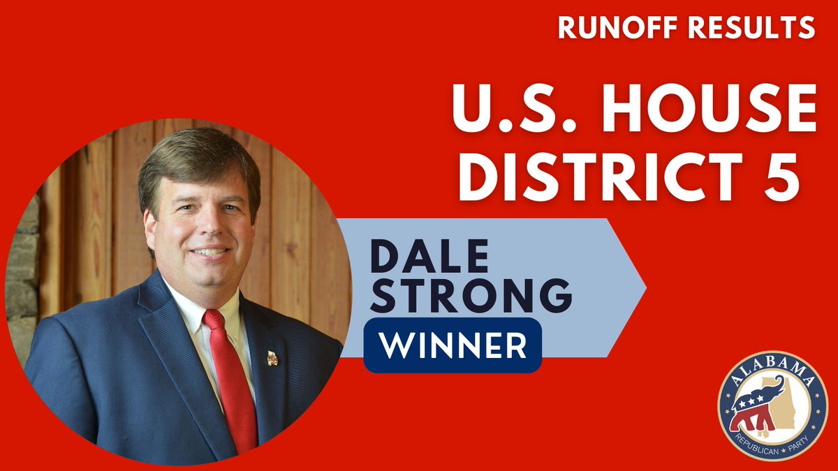 ALGOP's tweet photo. Congratulations @strongalabama #ALGOPRunOff https://t.co/GfWy85AwTW
