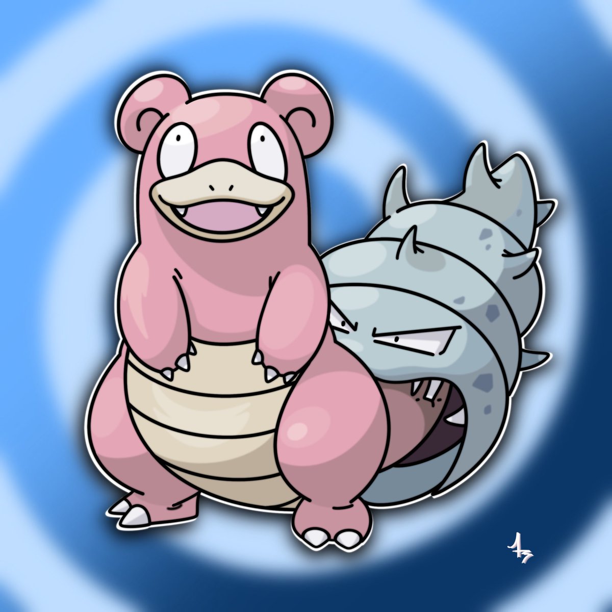 TimberW0lf13's tweet photo. Slowbro Pokedraw 🤘🏻⚡️ https://t.co/6C42UMDcdT