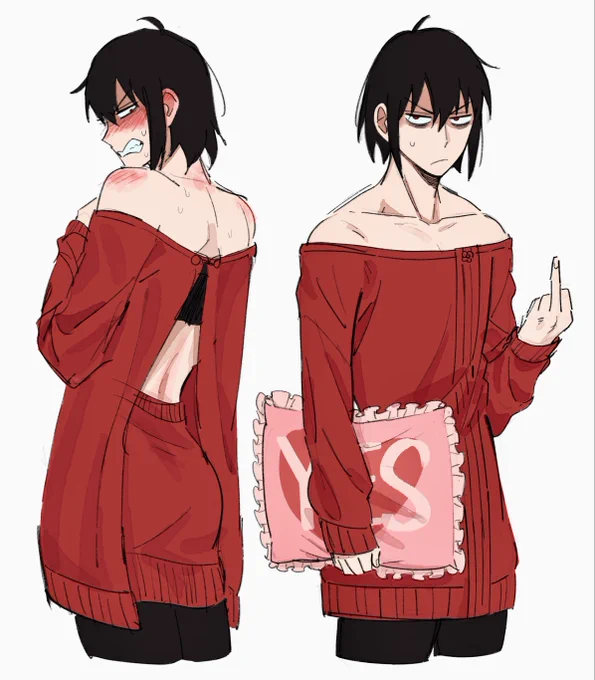 yuri wearing yor's sweater… i just wanna see something 