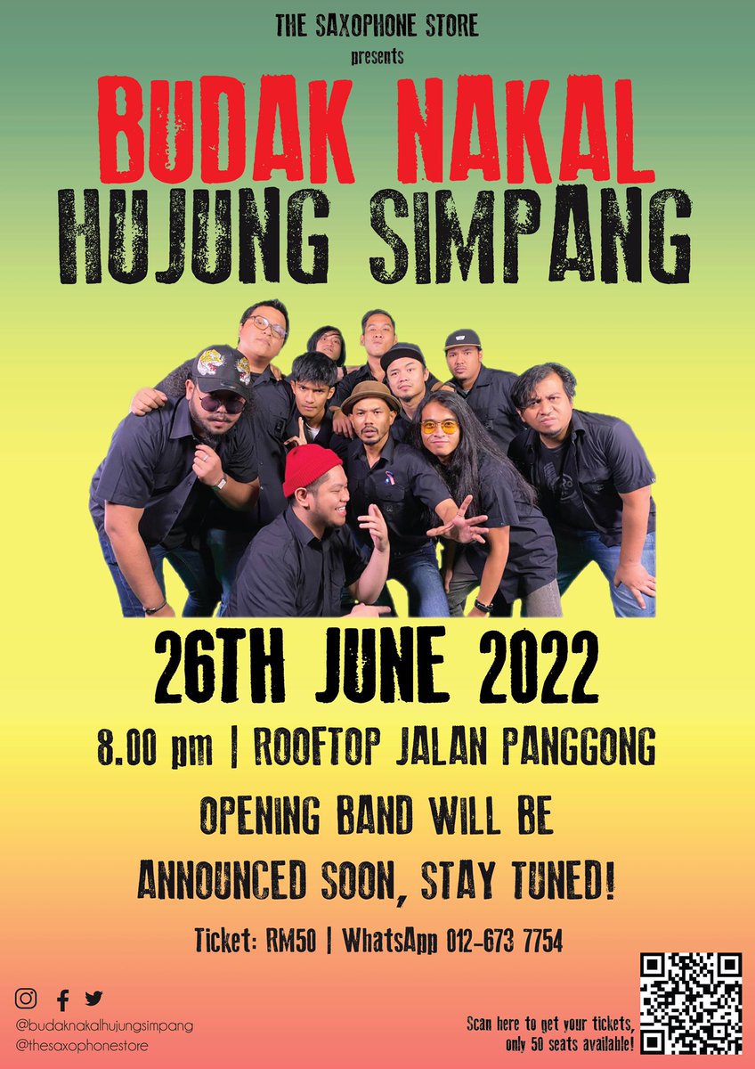 INTIMATE SESSION | SUNDAY | 26 JUNE 2022 | ROOFTOP JALAN PANGGUNG | RM50 | LIMITED TICKETS  

#Skankintime 
#SundayReggae
#Journeytosecondalbum