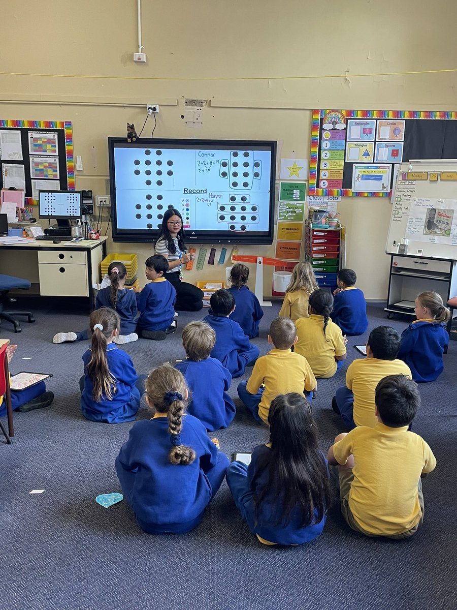 KingsgrovePS's tweet image. Following our whole school professional learning in Number Sense, it was exciting to see students in K-2 engaging in activities that promoted visualising, representing and understanding of symbols in Mathematics. 
#numberman #conceptualsubitising @JohnSelby6 @sjbrisigotti